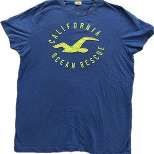 Hollister Blue California Ocean Rescue Muscle Tee